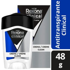 REXONA CLINICAL MEN CLEAN DESODORANTE CREMA 96 HORAS X 48 GRAMOS
