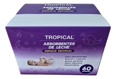 ABSORBENTE DE LECHE TROPICAL X 60 UNIDADES