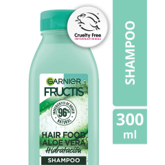 SHAMPOO FRUCTIS DE GARNIER ALOE VERA HIDRATACION FORMULA VEGANA 300 MILILITROS