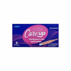 CARE UP TAMPON CON APLICADOR SUPER X 8 UNIDADES