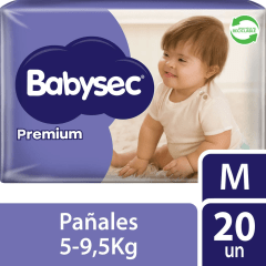 BABYSEC PREMIUM FLEXIBLE TALLA M X 20 UNIDADES