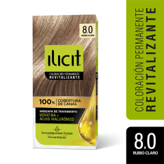 TINTE PELO ILICIT 8/0 RUBIO CLARO X 45 GRAMOS