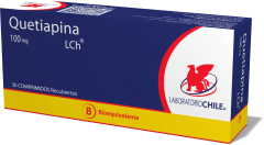 QUETIAPINA 100 MILIGRAMOS X 30 COMPRIMIDOS BIOEQUIVALENTE-CHILE