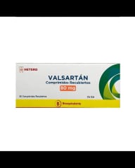 VALSARTAN  80 MILIGRAMOS X 30 COMPRIMIDOS BIOEQUIVALENTE