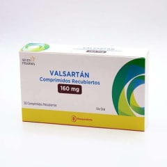VALSARTAN 160 MILIGRAMOS X 30 COMPRIMIDOS BIOEQUIVALENTE