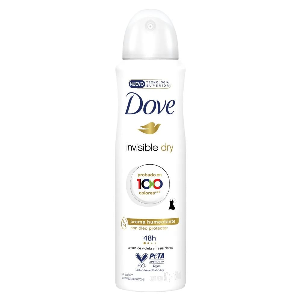 DOVE DESODORANTE SPRAY INVISIBLE DRY X 150 MILILITROS1