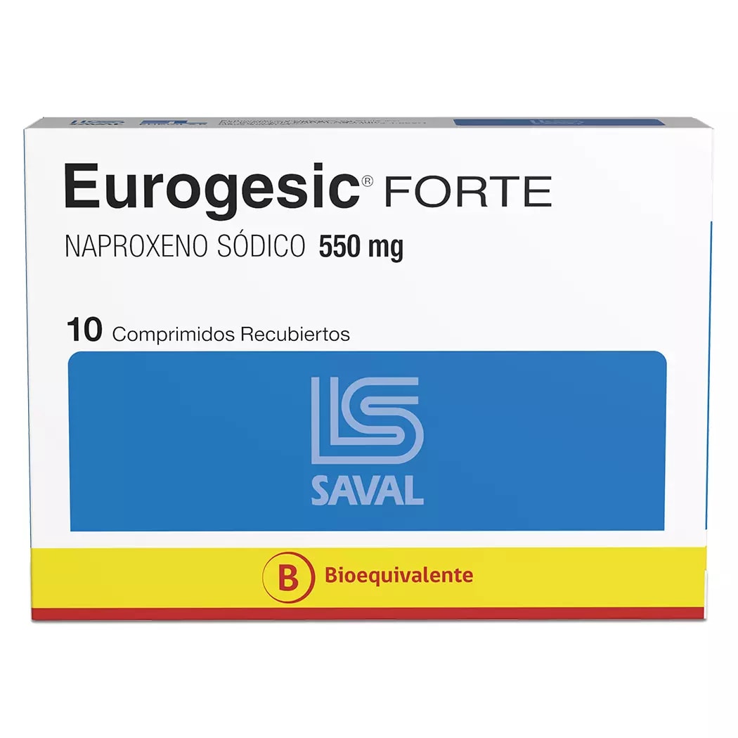EUROGESIC FORTE 550 MILIGRAMOS X 10 COMPRIMIDOS RECUBIERTOS BIOEQUIVALENTE1