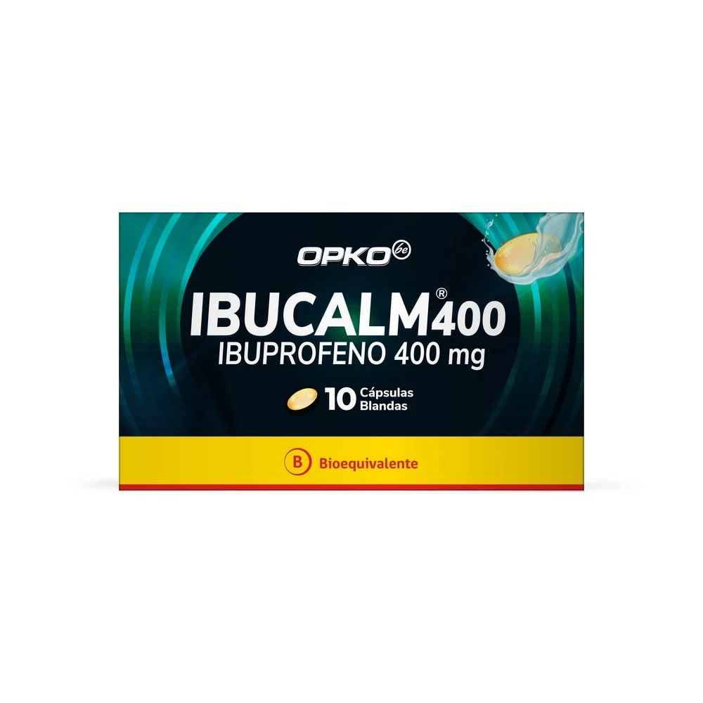 IBUCALM 400 MILIGRAMOS X 10 CAPSULAS BLANDAS BIOEQUIVALENTE1
