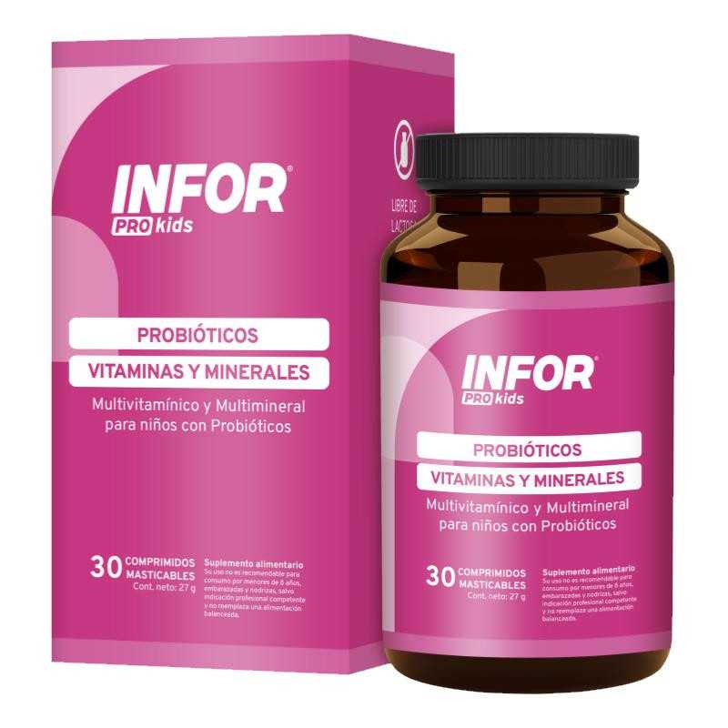 INFOR PRO KIDS PROBIOTICOS X 30 COMPRIMIDOS MASTICABLES1