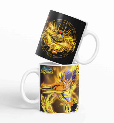 Taza Caballero Del Zodiaco - Cancer Negro D7 (320ml)1