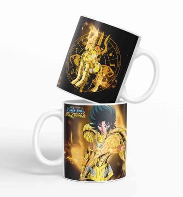Taza Caballero Del Zodiaco - Capricornio Negro D9 (320ml)1