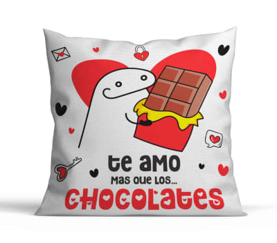 Cojín Flork Te amo más que los Chocolates - San Valentin D91