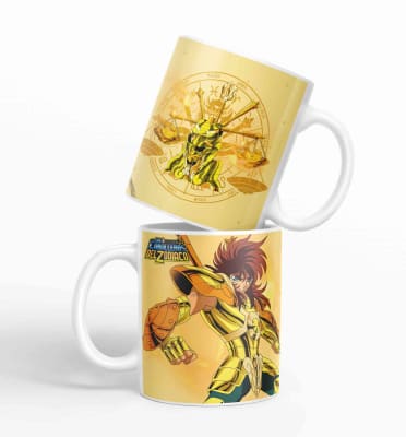 Taza Caballero Del Zodiaco - Libra Dorado D19 (320ml)1
