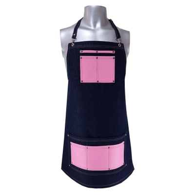 Pechera de Jardinería Denim Rosa1