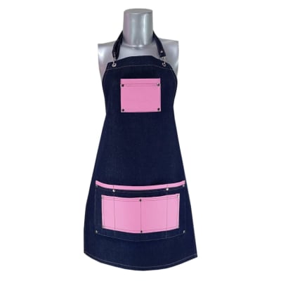 Pechera de Mezclilla para Mujer con Detalles Rosa1