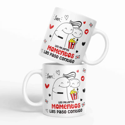 Taza Flork Los mejores momentos los paso contigo - San Valentin D41