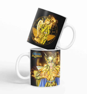 Taza Caballero Del Zodiaco - Virgo Negro D29 (320ml)1
