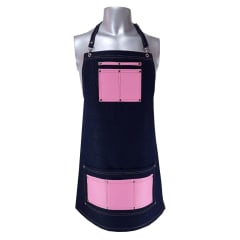 Pechera de Jardinería Denim Rosa