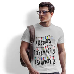 Polera Stranger Things, Abecedario Luces de Joyce D4