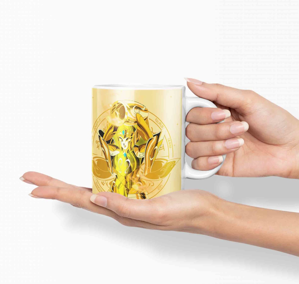 Taza Caballero Del Zodiaco - Acuario Dorado D1 (320ml)2