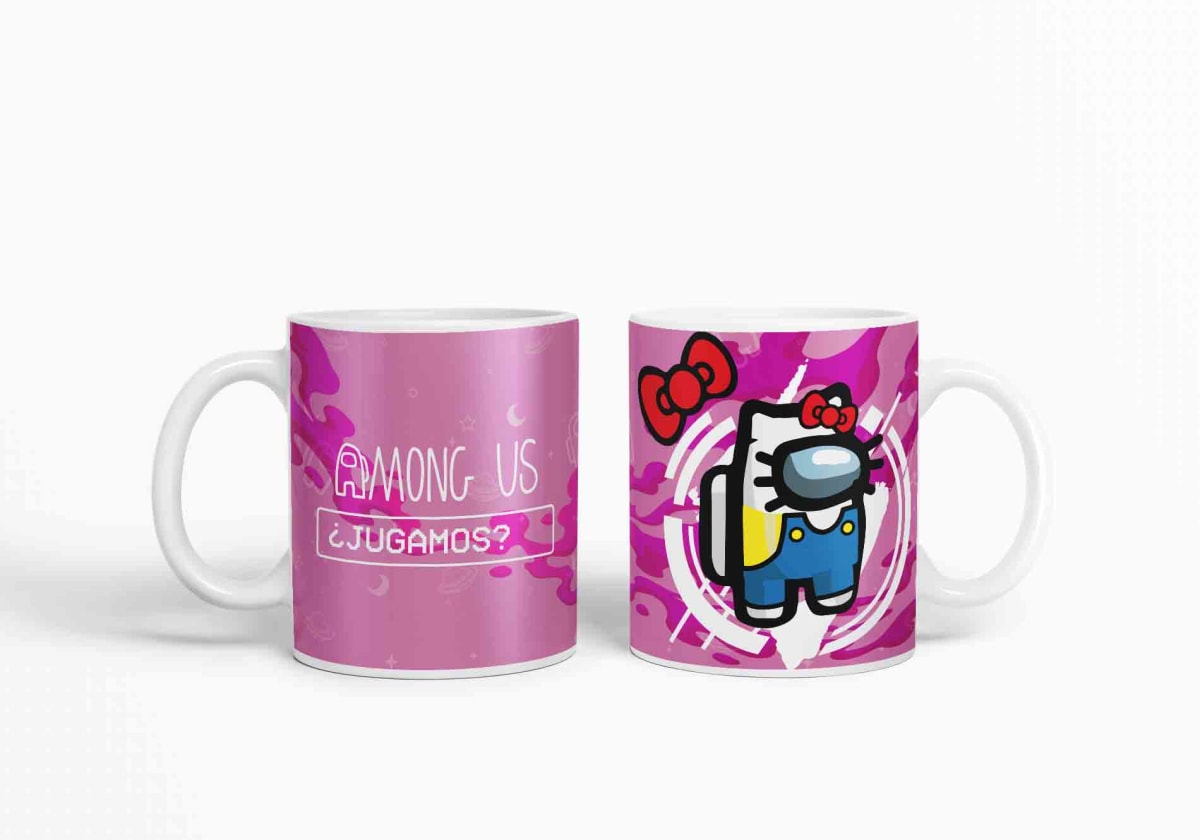 Taza Among Us Hello Kitty D15 (320ml) 0