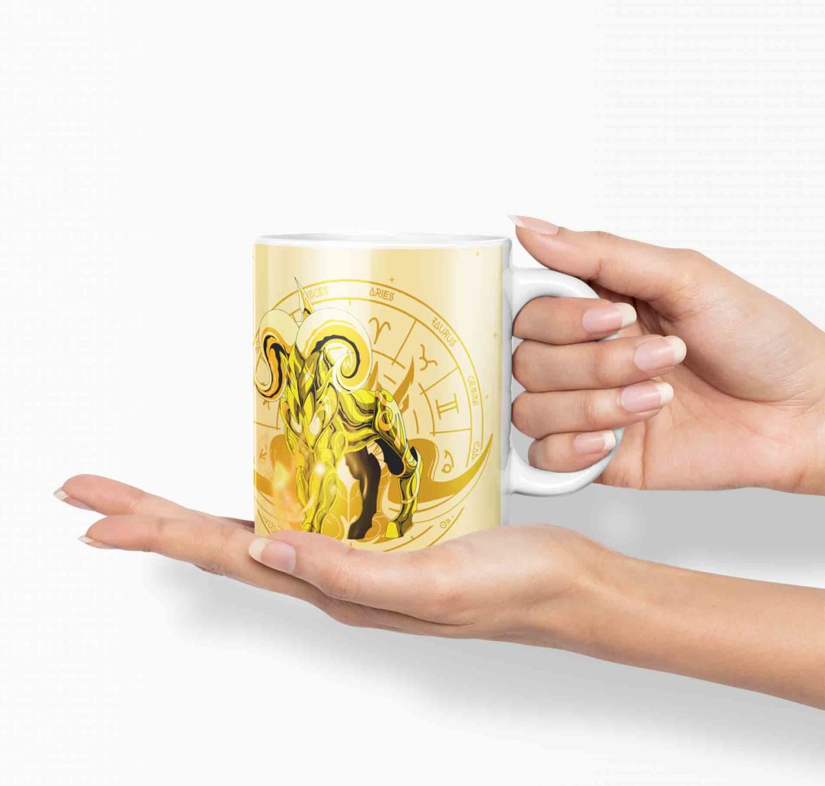 Taza Caballero Del Zodiaco - Aries Dorado D4 (320ml)2