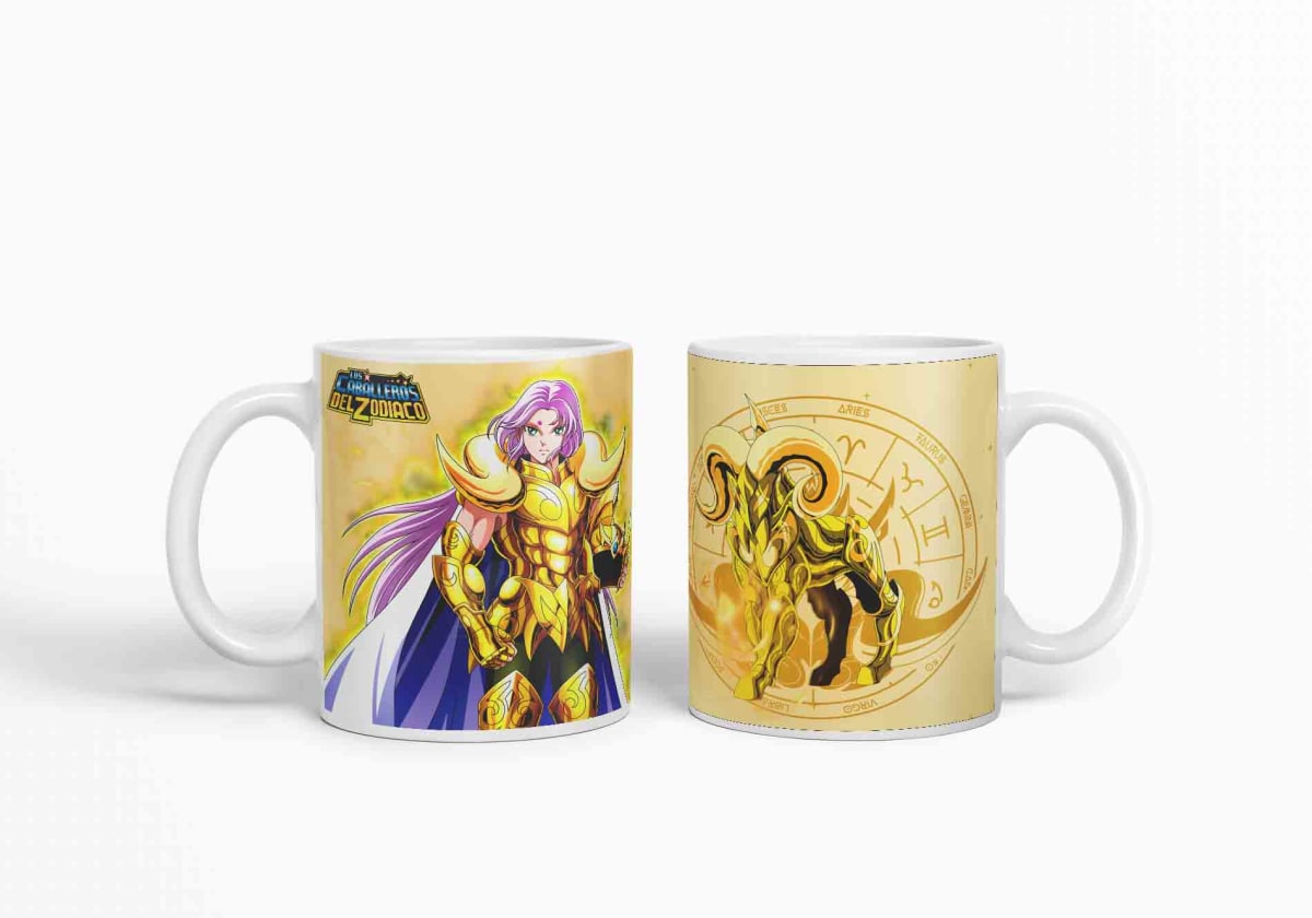 Taza Caballero Del Zodiaco - Aries Dorado D4 (320ml)3