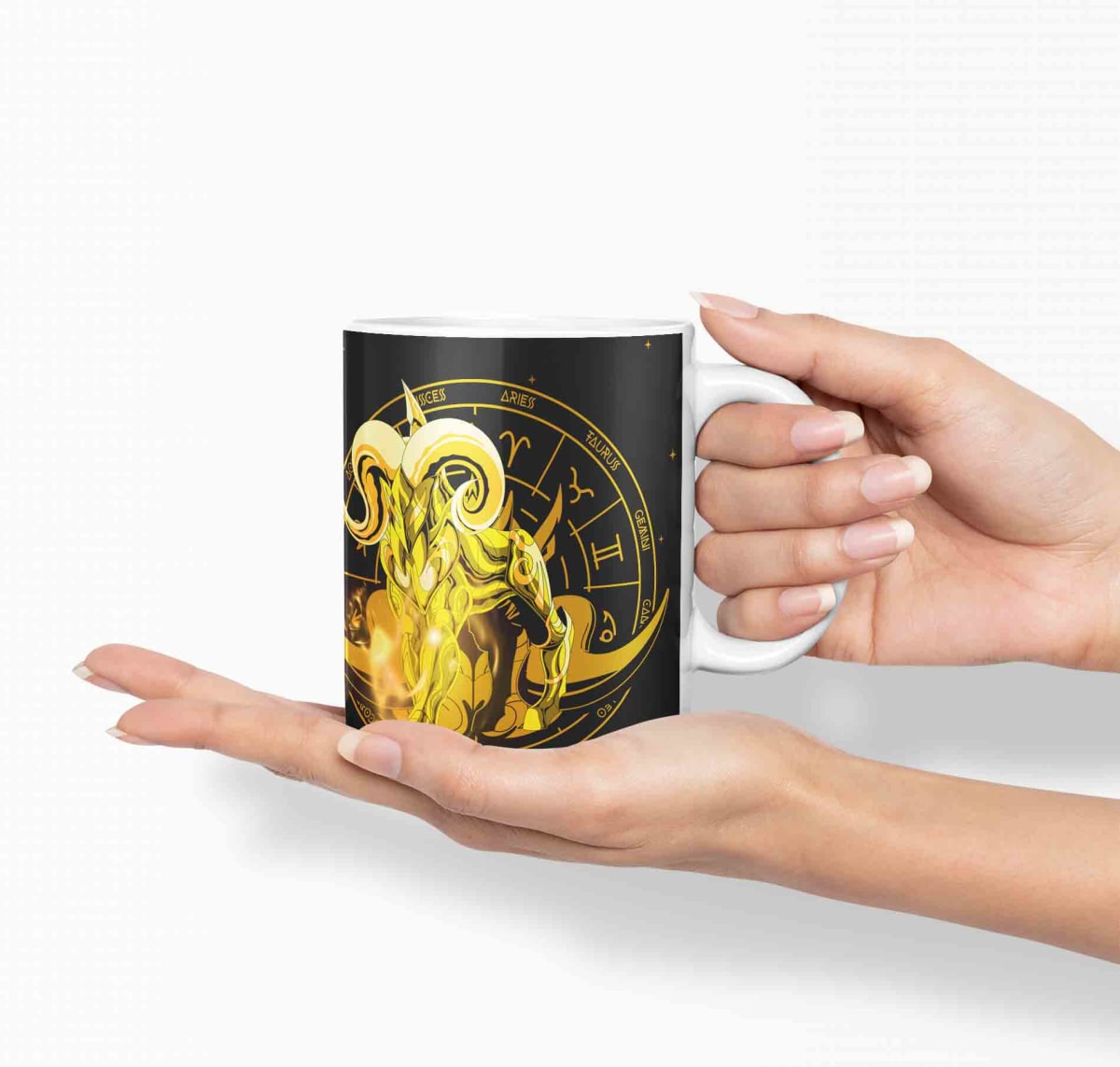Taza Caballero Del Zodiaco - Aries Negro D5 (320ml)2