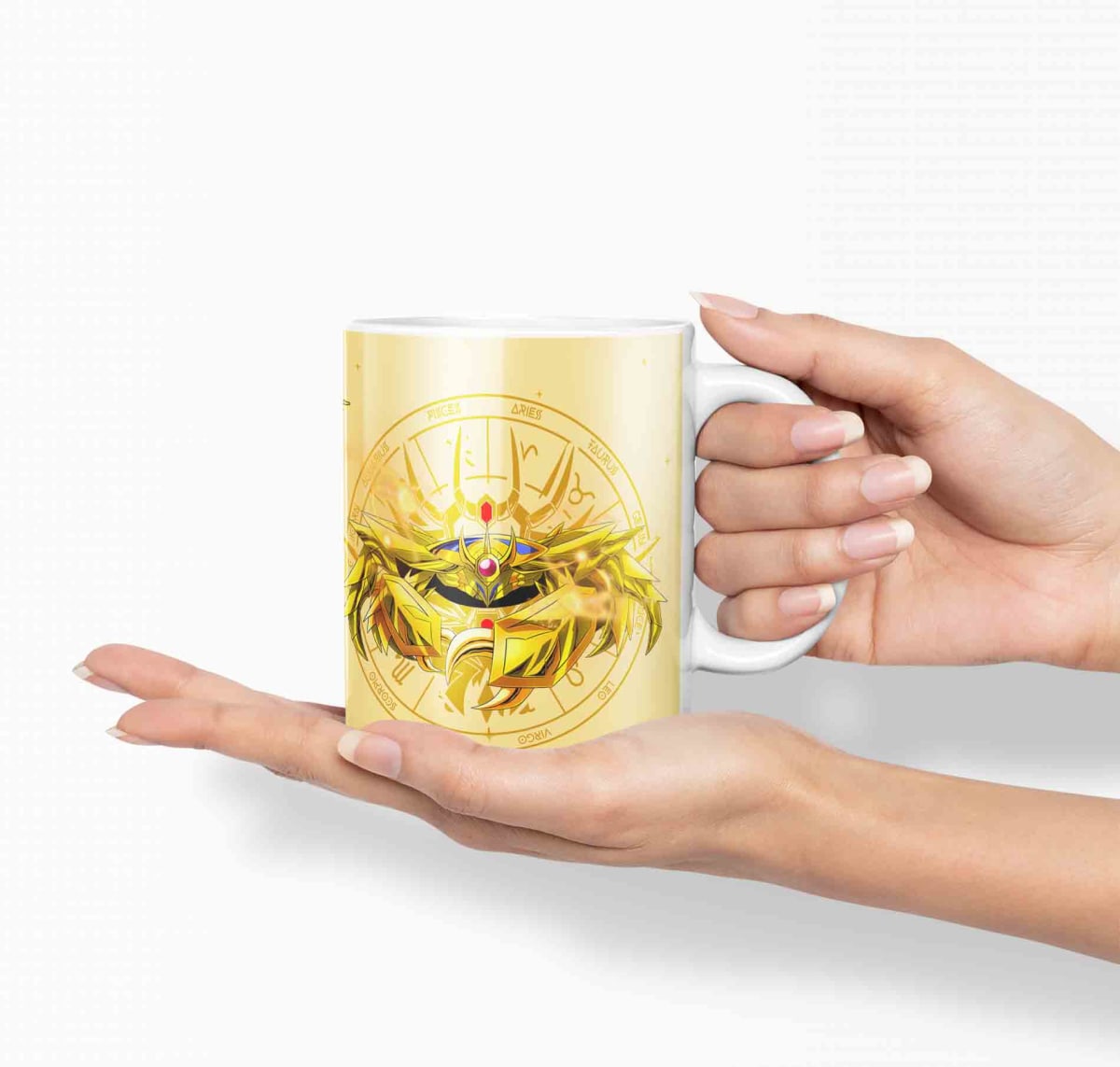 Taza Caballero Del Zodiaco - Cancer Dorado D6 (320ml)2