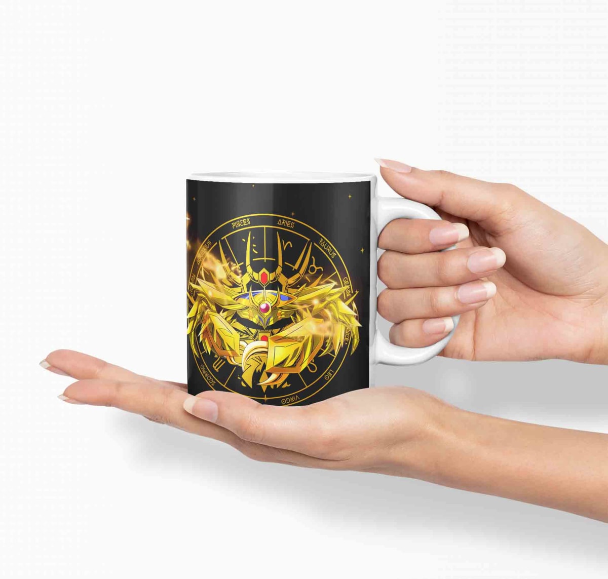 Taza Caballero Del Zodiaco - Cancer Negro D7 (320ml)2