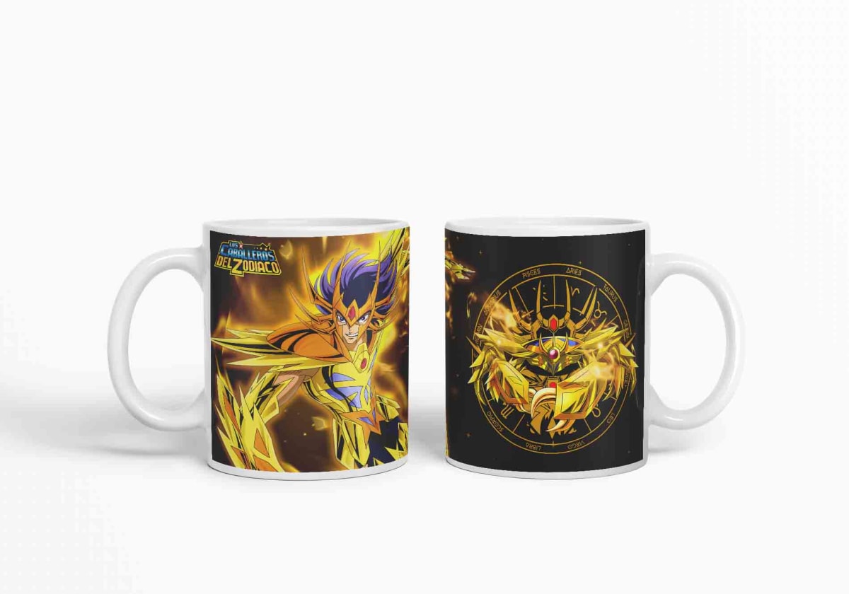 Taza Caballero Del Zodiaco - Cancer Negro D7 (320ml)3