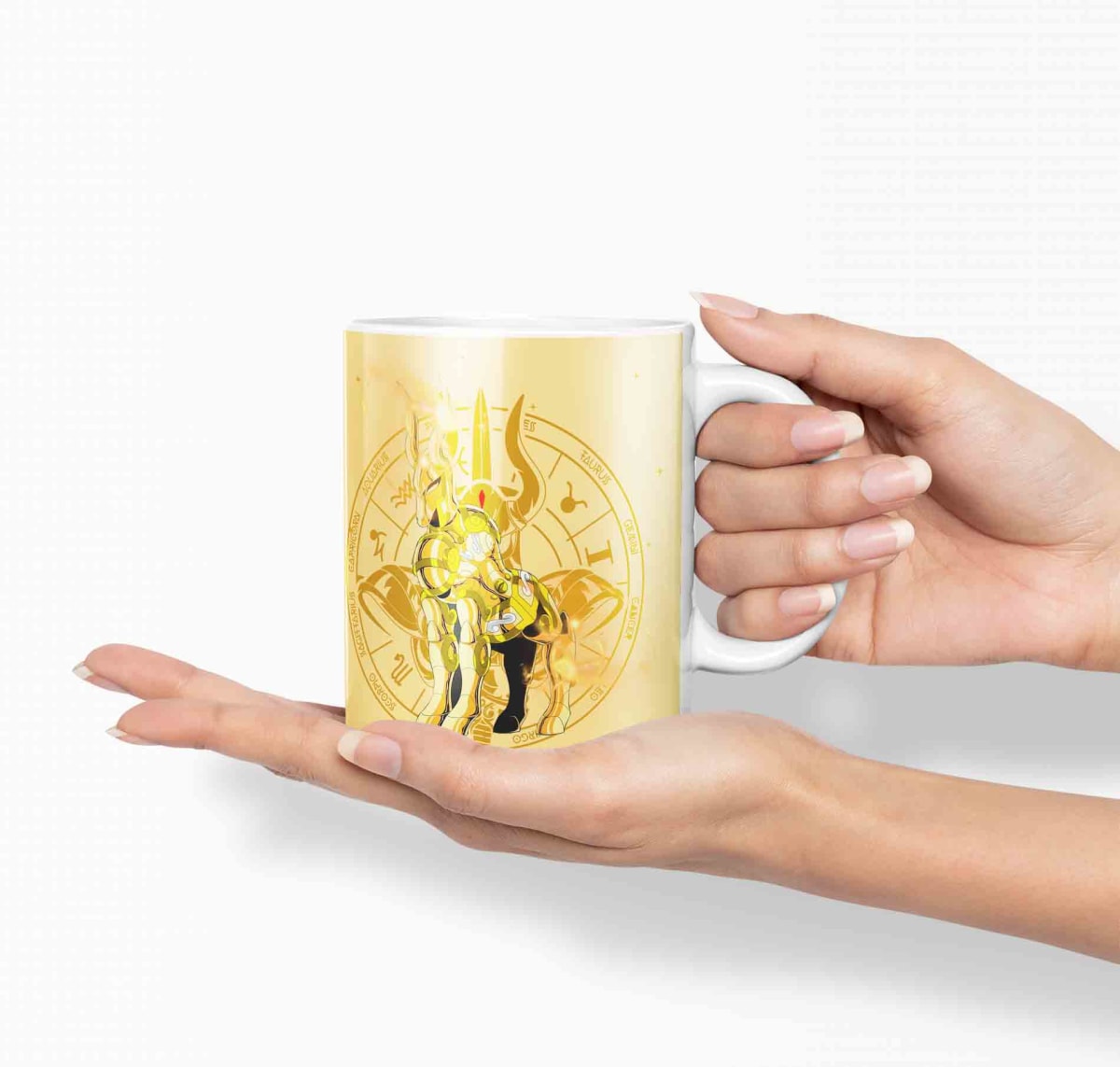 Taza Caballero Del Zodiaco - Capricornio Dorado D8 (320ml)2