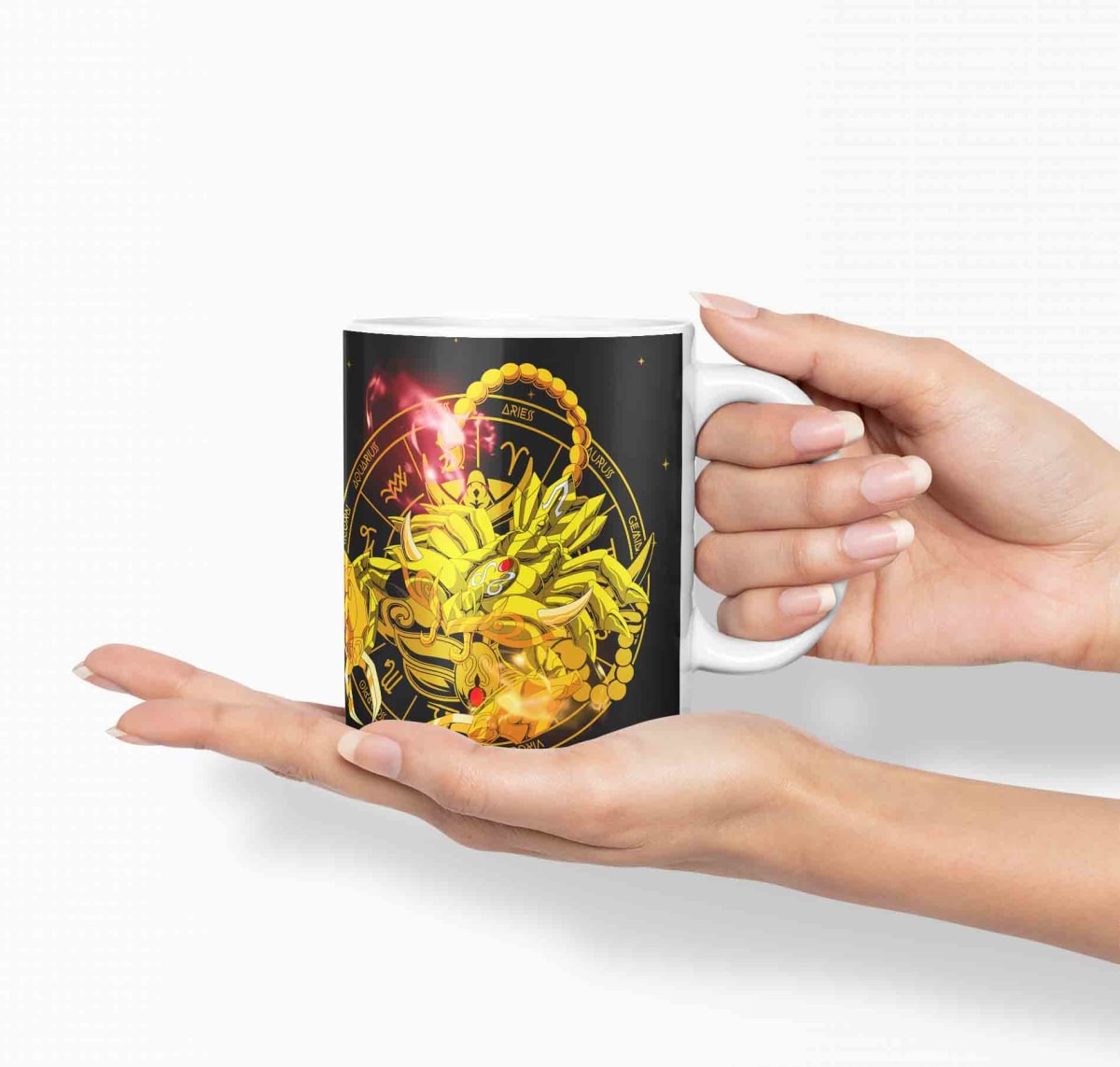 Taza Caballero Del Zodiaco - Escorpio Negro D13 (320ml)2