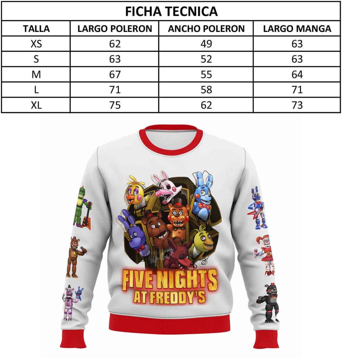 Poleron Five Nights at Freddy´s D163