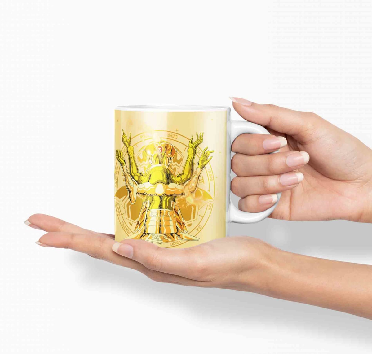 Taza Caballero Del Zodiaco - Géminis Dorado D15 (320ml)2