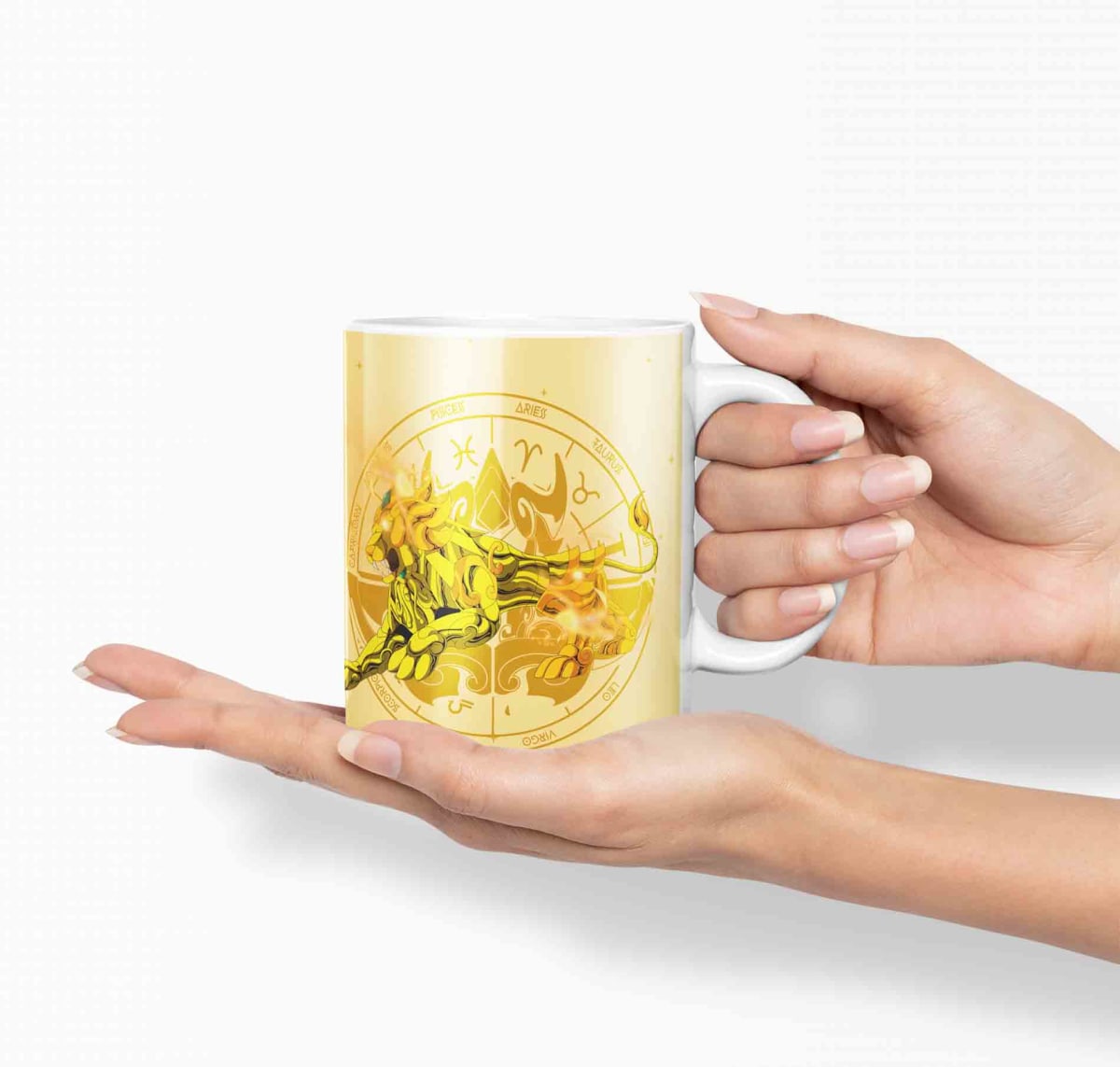 Taza Caballero Del Zodiaco - Leo Dorado D17 (320ml)2