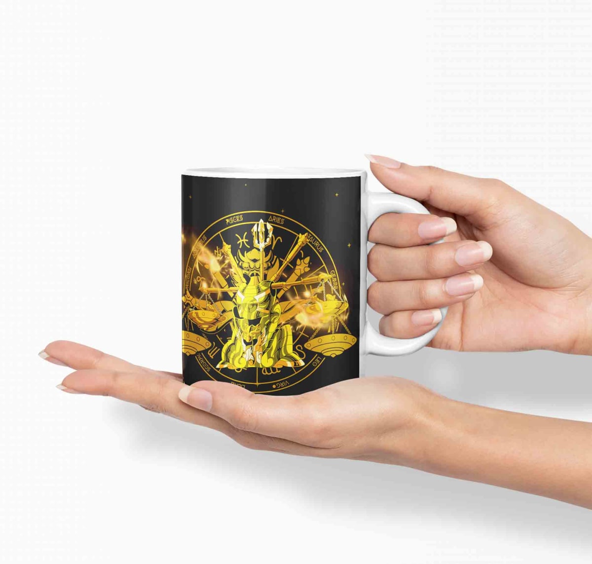 Taza Caballero Del Zodiaco - Libra Negro D20 (320ml)2