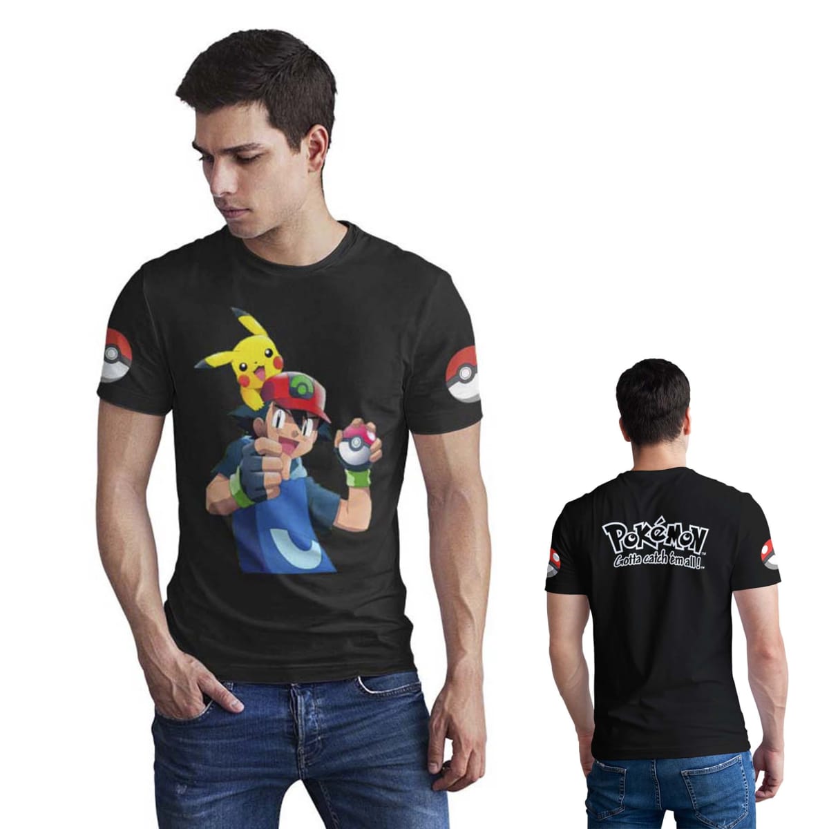 Polera Pokémon gotta catch em all D1 0