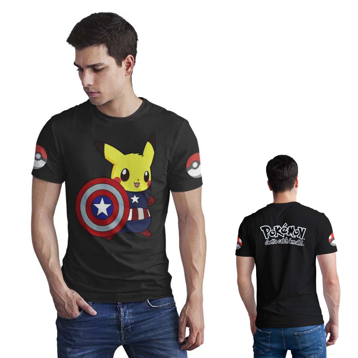 Polera Pokémon gotta catch em all D10 0