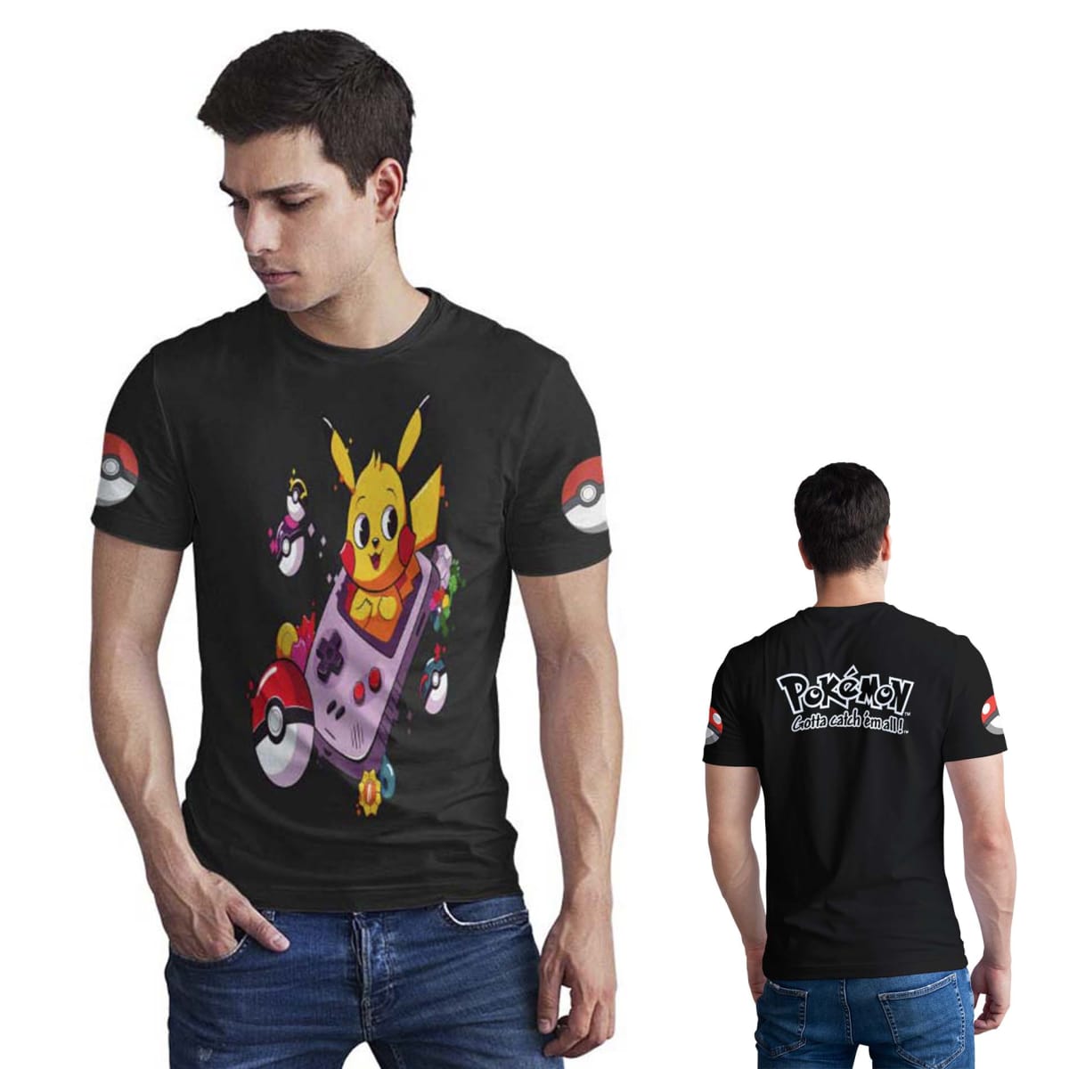 Polera Pokémon gotta catch em all D114