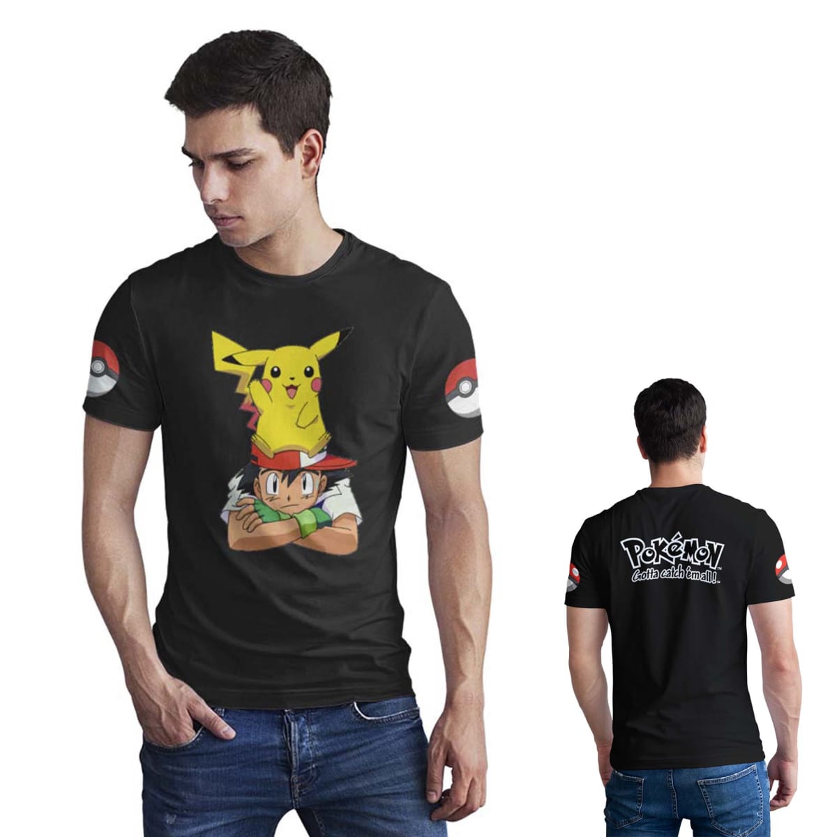 Polera Pokémon gotta catch em all D204