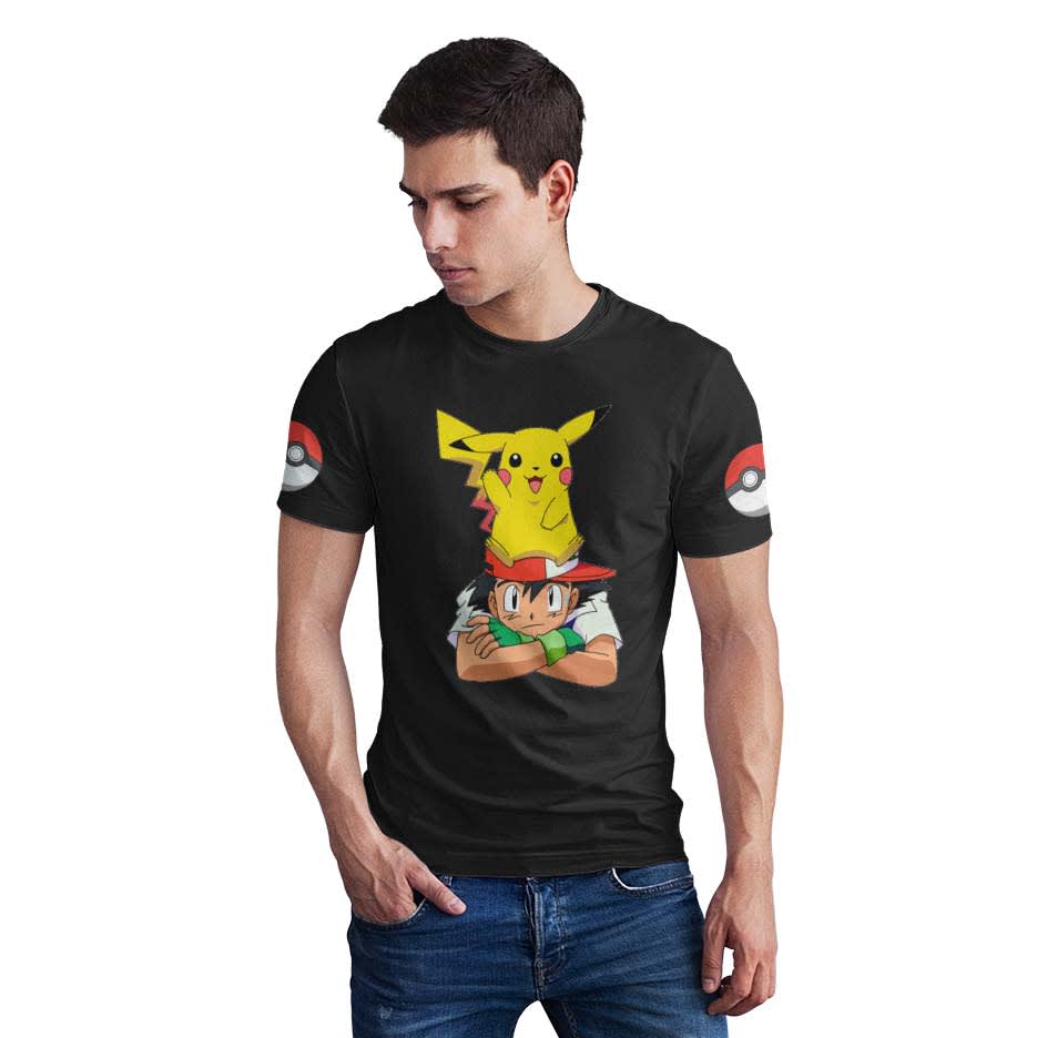 Polera Pokémon gotta catch em all D20 0