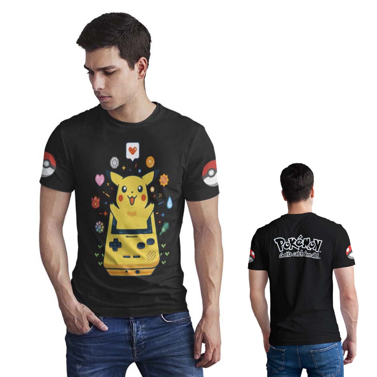 Polera Pokémon gotta catch em all D4 0