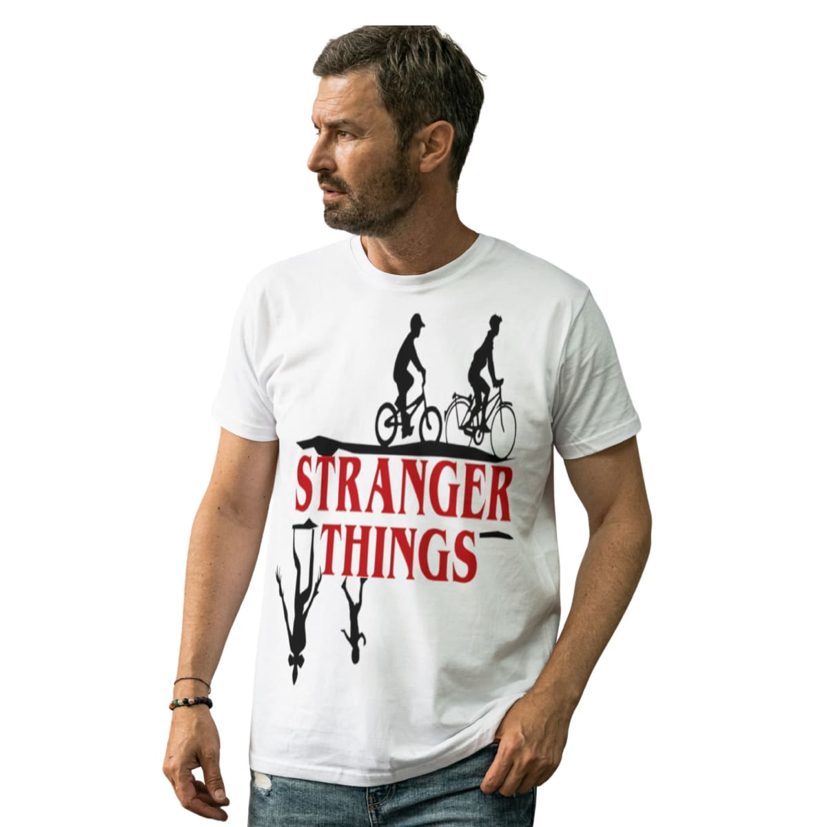 Polera Stranger Things Bicicletas & Demogorgon D1 0