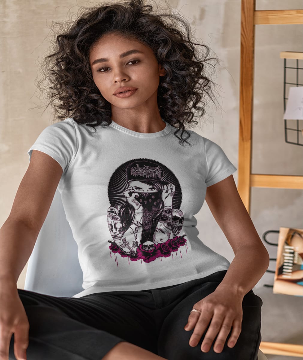 Polera Blanca Bandida Tatoo D1 0
