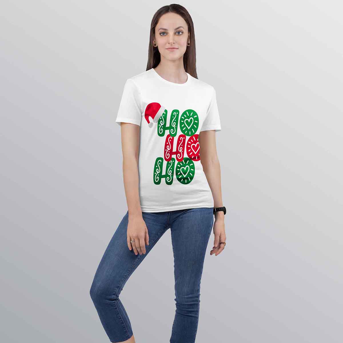 Polera Blanca Navideña D32