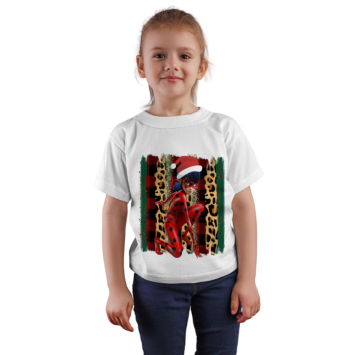 Polera Blanca Navideña D82