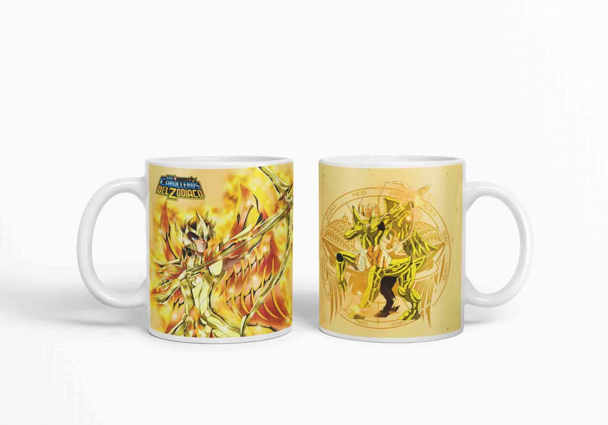 Taza Caballero Del Zodiaco - Sagitario Dorado D24 (320ml)3