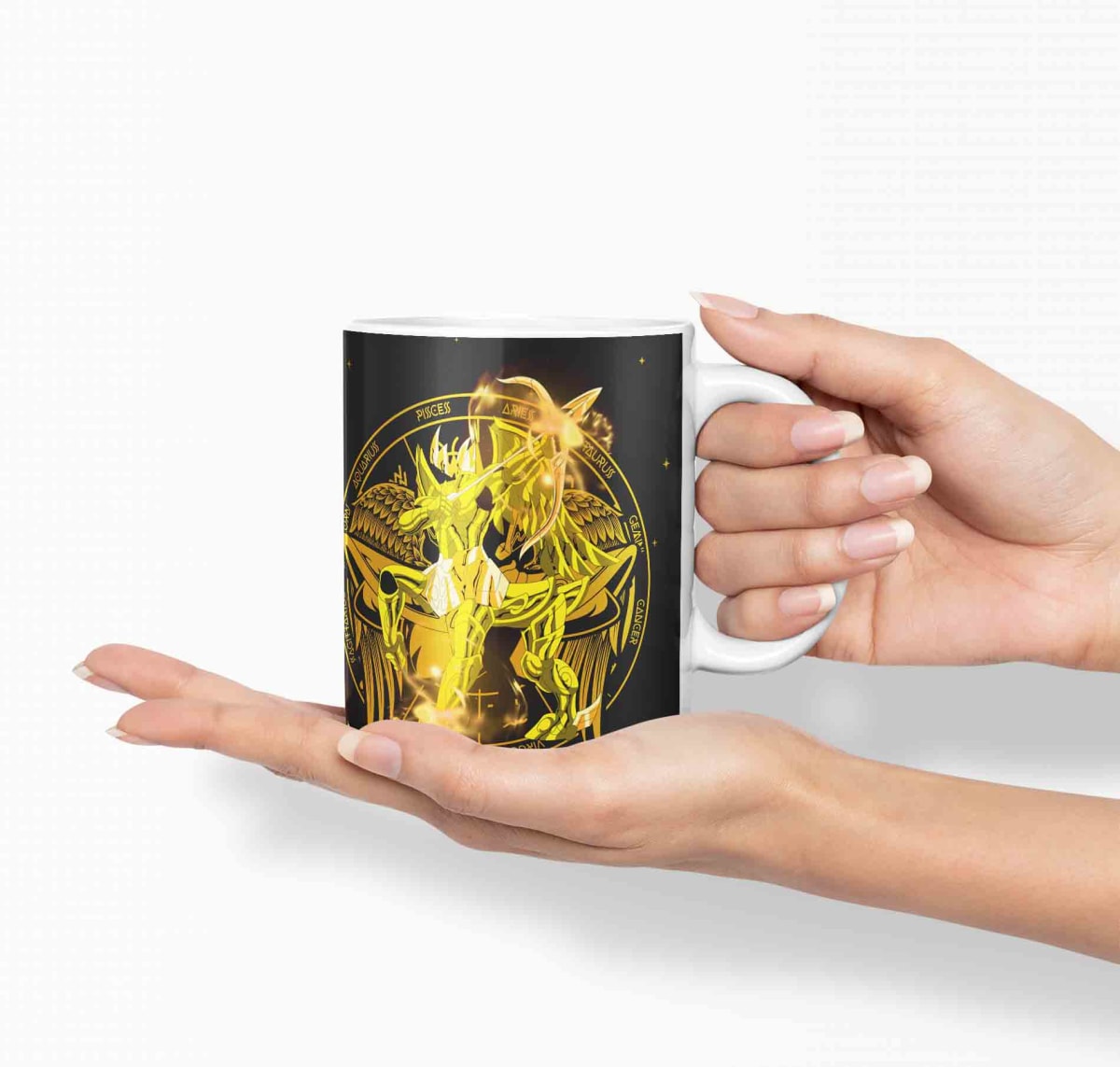 Taza Caballero Del Zodiaco - Sagitario Negro D25 (320ml)2