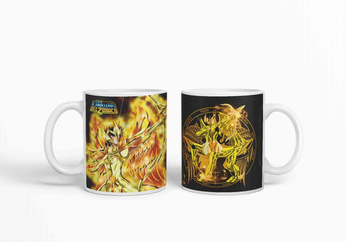 Taza Caballero Del Zodiaco - Sagitario Negro D25 (320ml)3